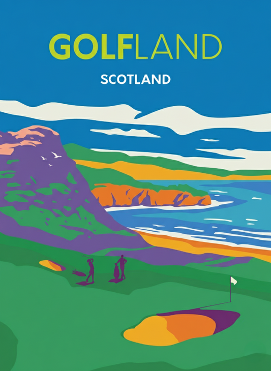 GOLFLAND SCOTLAND, cover artwork, print